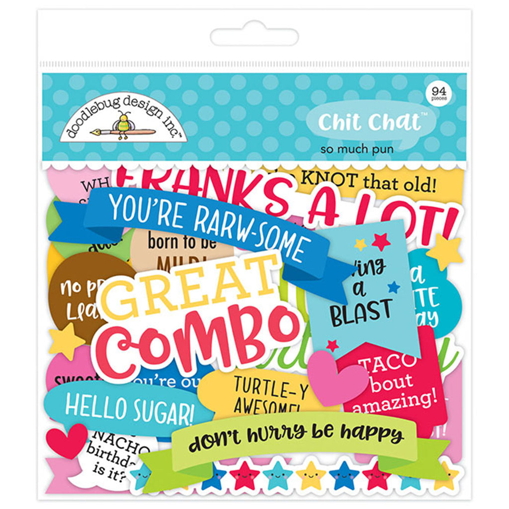 DOODLEBUG Efímeras o Recortables Chit Chat Colección So much Pun