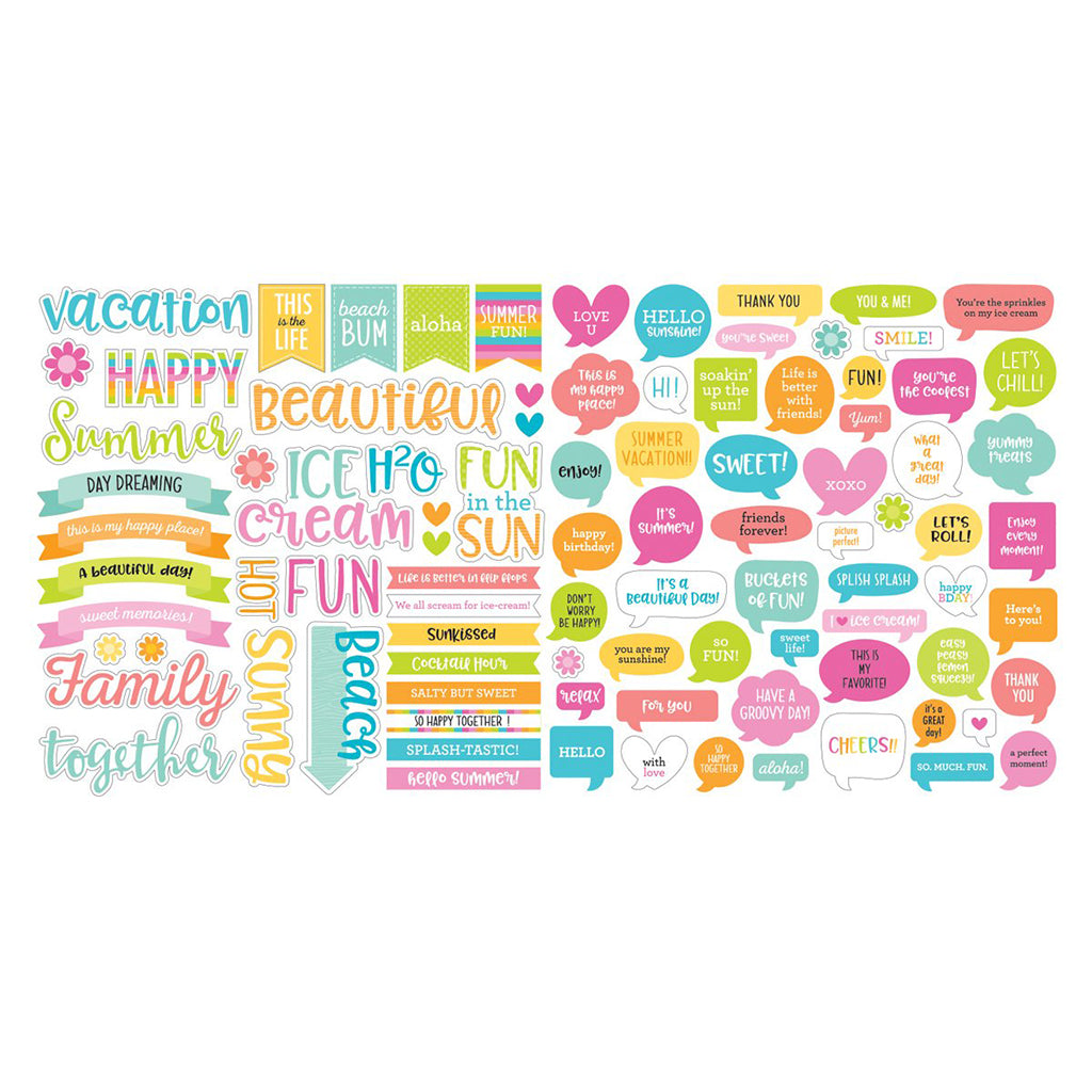 DOODLEBUG Efímeras o Recortables Chit Chat Colección Sweet Summer