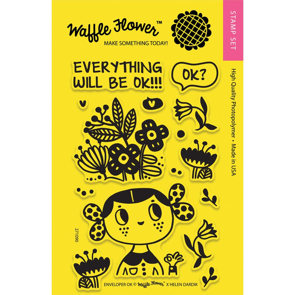 WAFFLE FLOWER Sello - Enveloper Ok