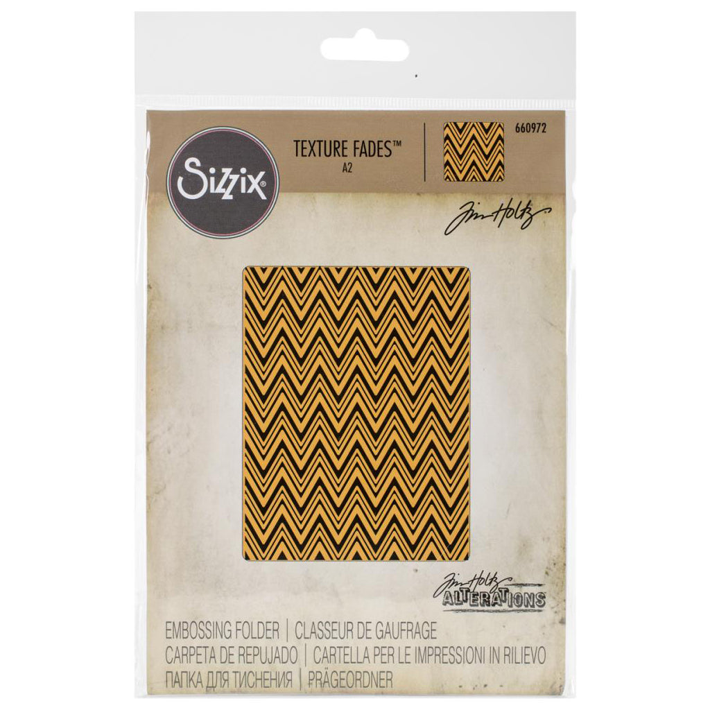 SIZZIX - TIM HOLTZ Carpeta de Embossing Zig- Zag