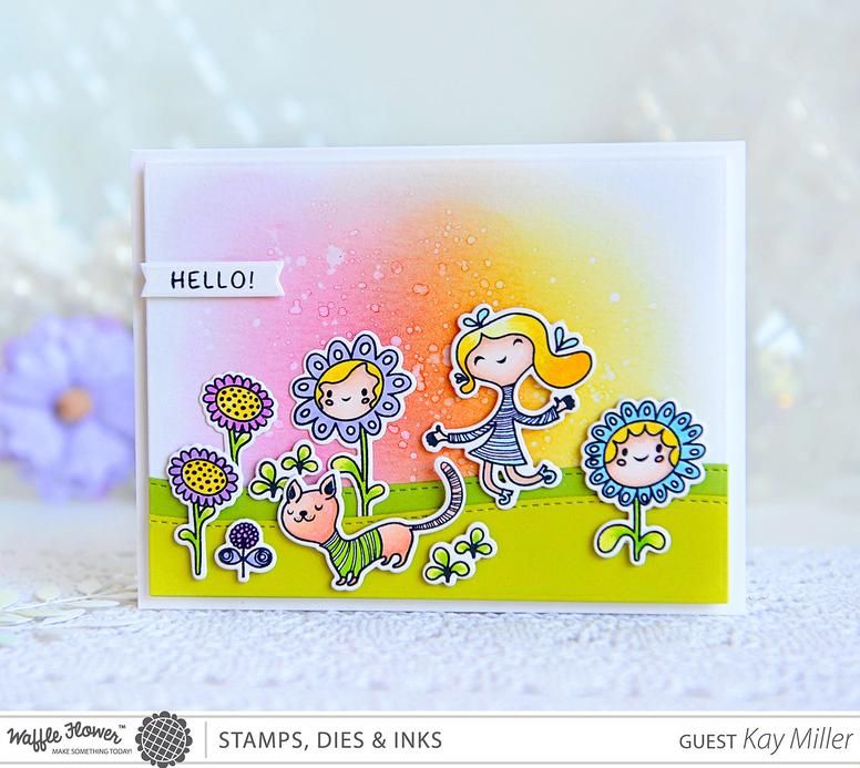 WAFFLE FLOWER Sello - Hooray