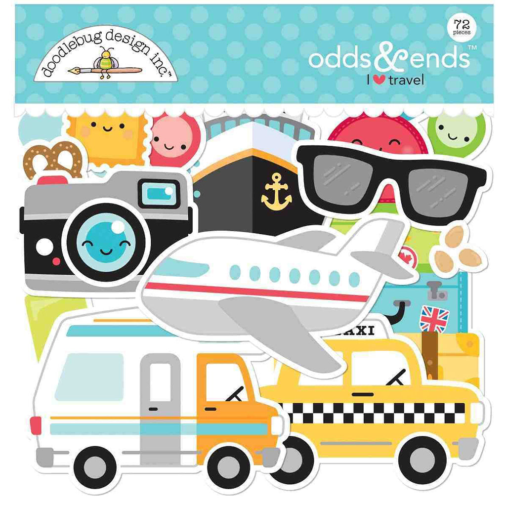DOODLEBUG Efímeras o Recortables Odds & Ends  Colección I love Travel