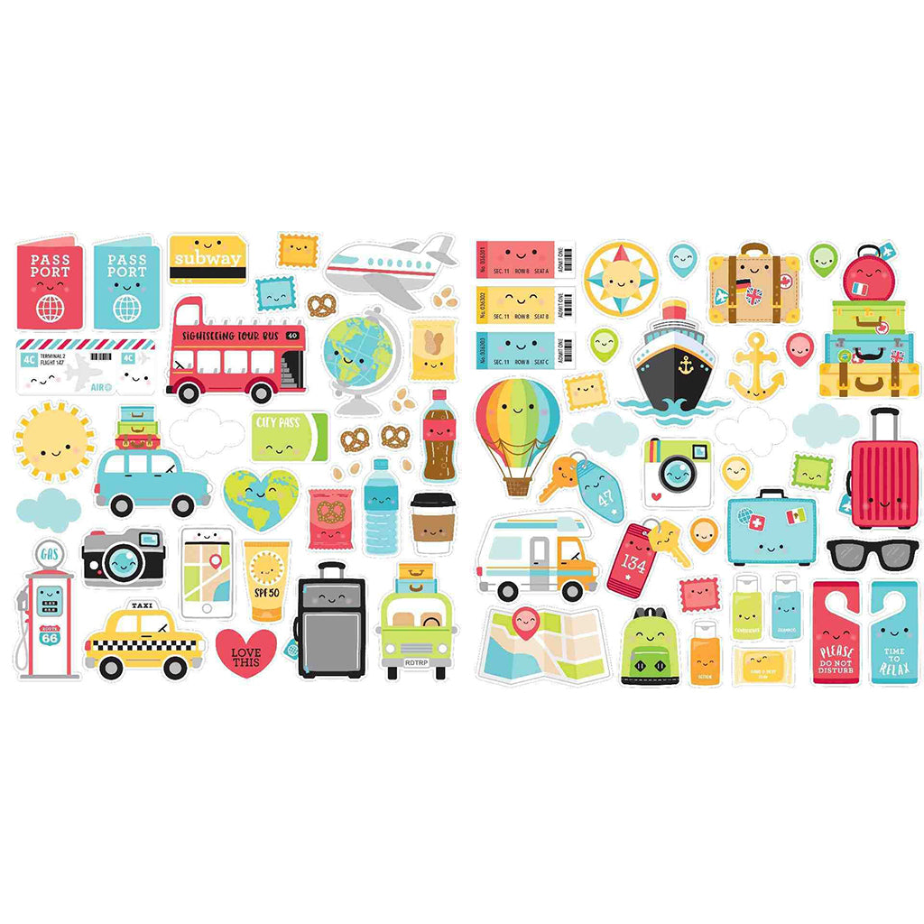DOODLEBUG Efímeras o Recortables Odds & Ends  Colección I love Travel