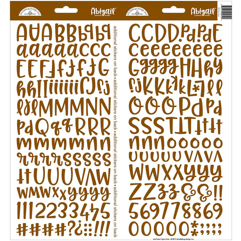 DOODLEBUG Stickers Alfabeto