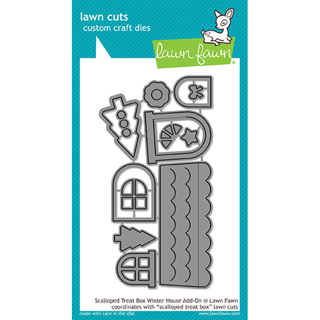 LAWN FAWN Suaje - Scalloped Treat Box Winter House Add-On