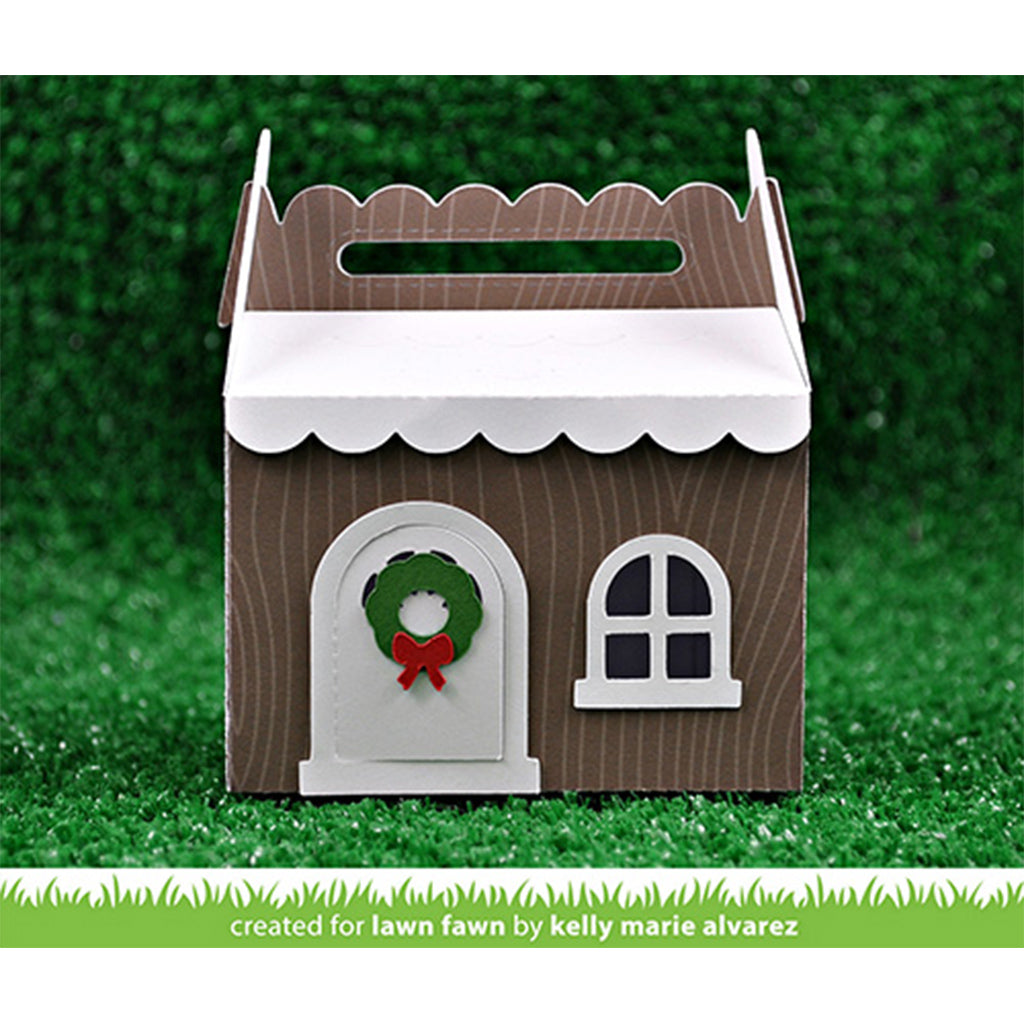 LAWN FAWN Suaje - Scalloped Treat Box Winter House Add-On
