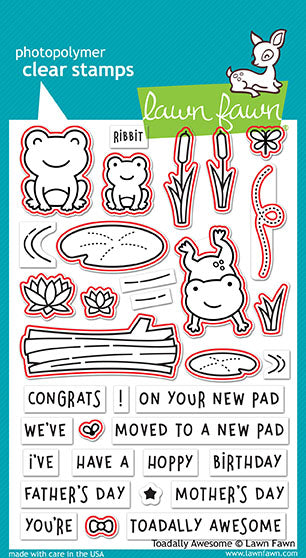 LAWN FAWN Sello y Suaje - Toadally Awesome