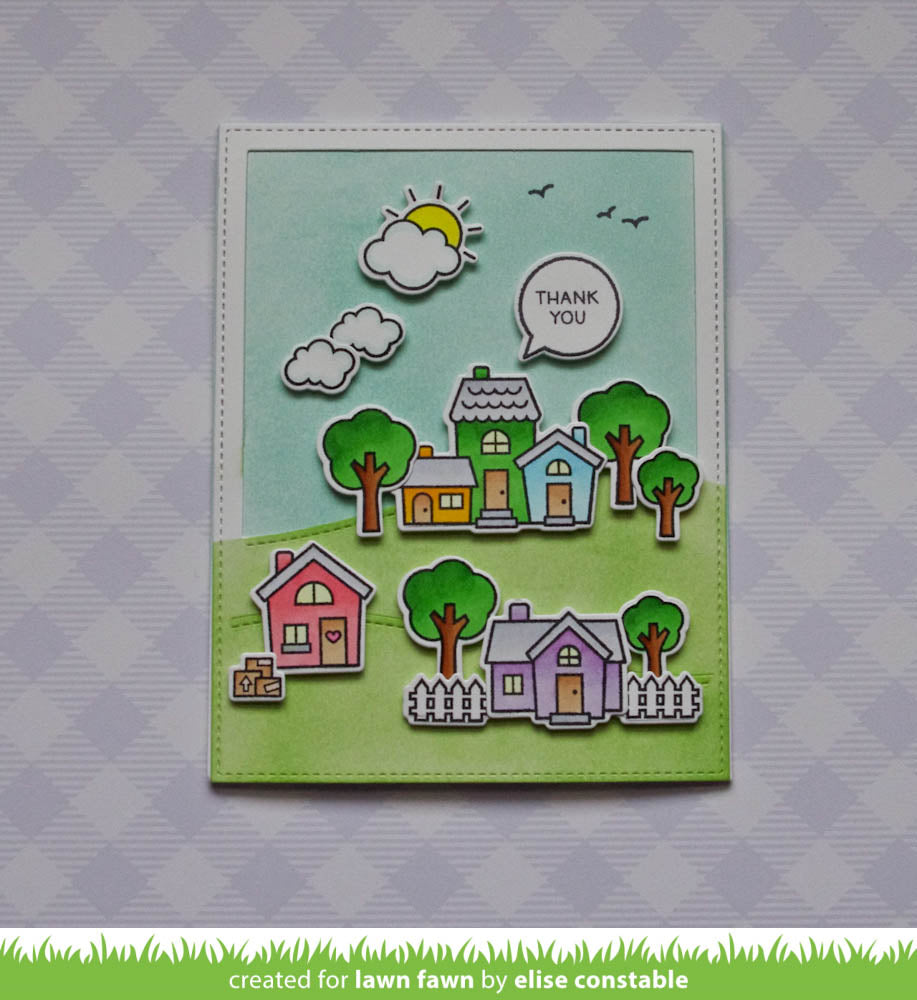 LAWN FAWN Sello - Happy Village