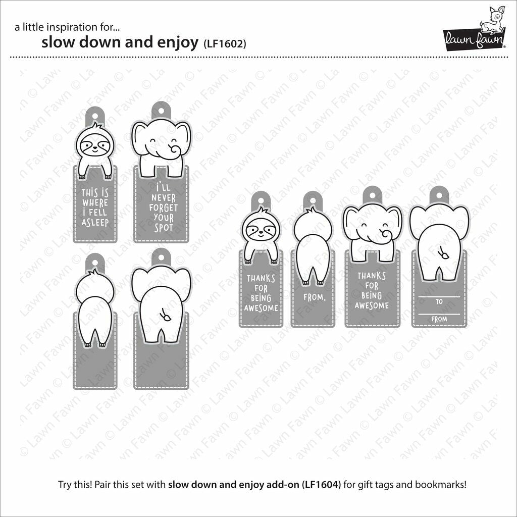 LAWN FAWN Sello y Suaje - Slow down & enjoy A