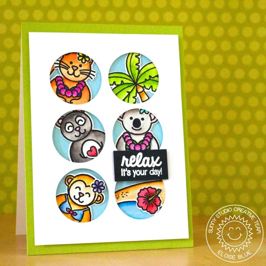 SUNNY STUDIOS Sello y Suaje - Comfy Creatures