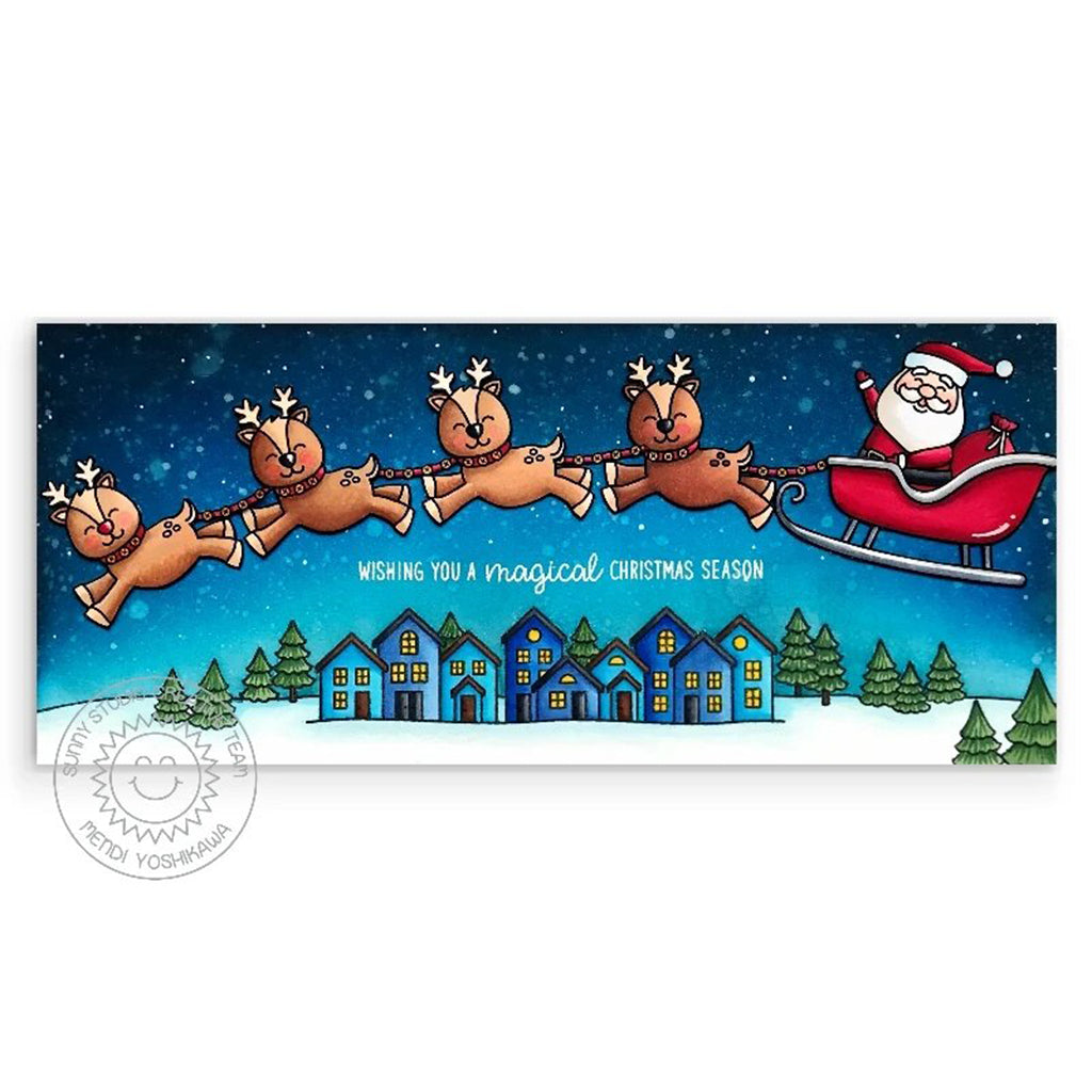 SUNNY STUDIOS Sello y Suaje - Gleeful Reindeer