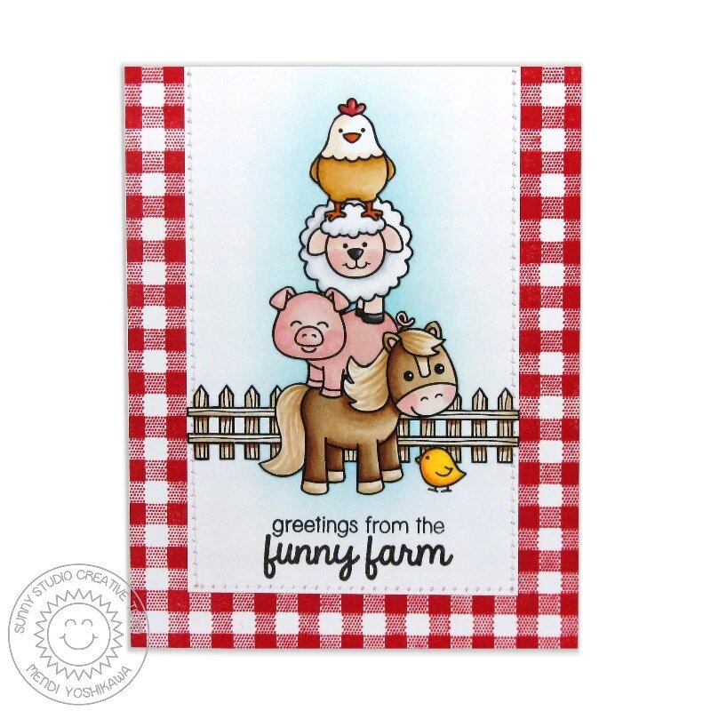SUNNY STUDIOS Sello y Suaje - Barnyard Buddies