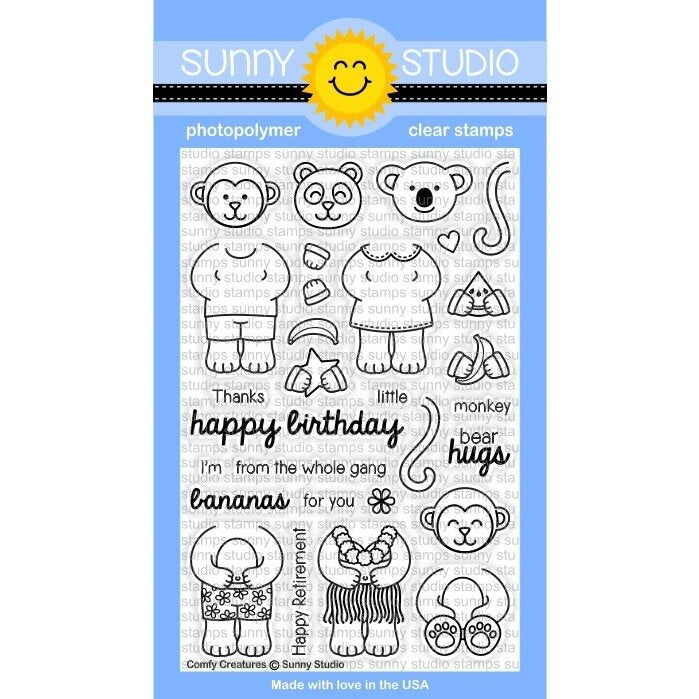 SUNNY STUDIOS Sello - Comfy Creatures