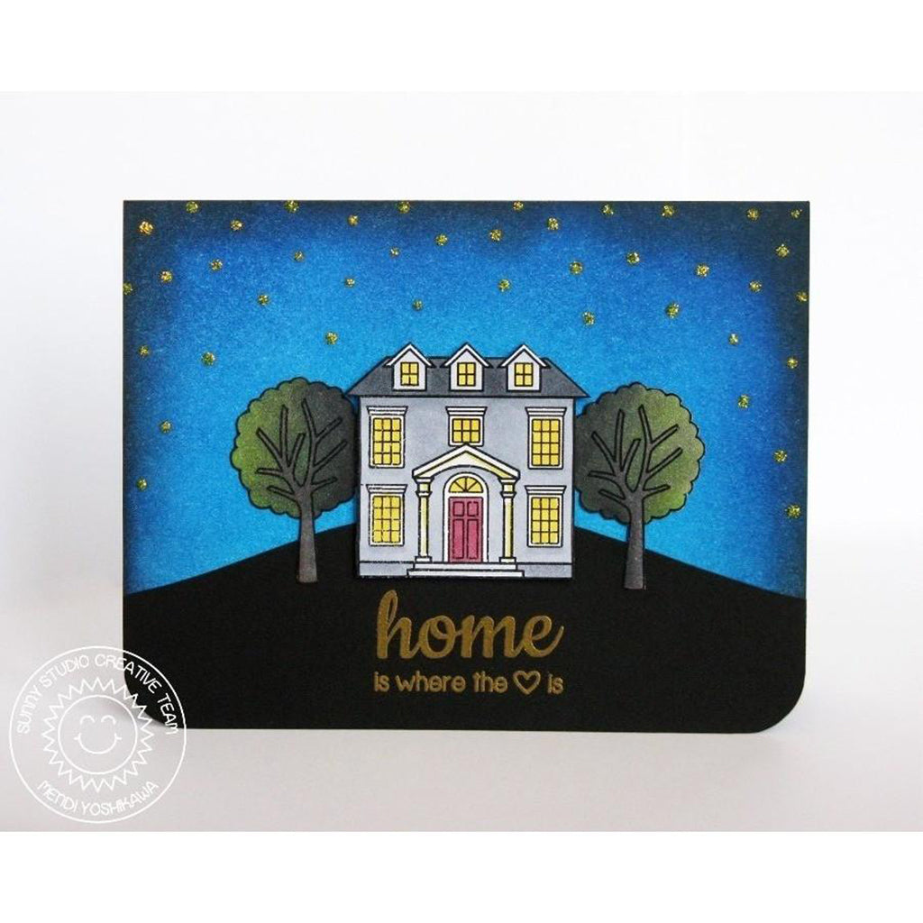 SUNNY STUDIOS Sello - Christmas Home
